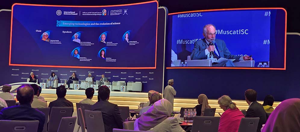 Daniel Andler, pictured here at the Muscat Global Knowledge Dialogue in January. Copyright Amr Rageh / SciDev.Net