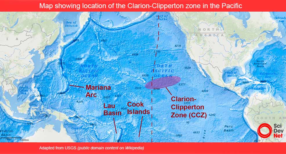 Location of Clarion-Clipperton Zone