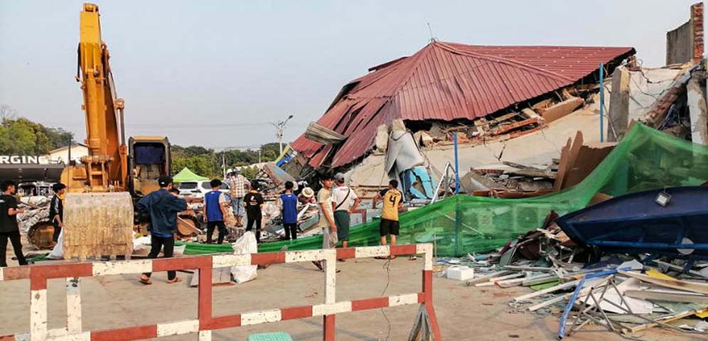 Thapyay Kone market after the arthquake. Photos by MSF.