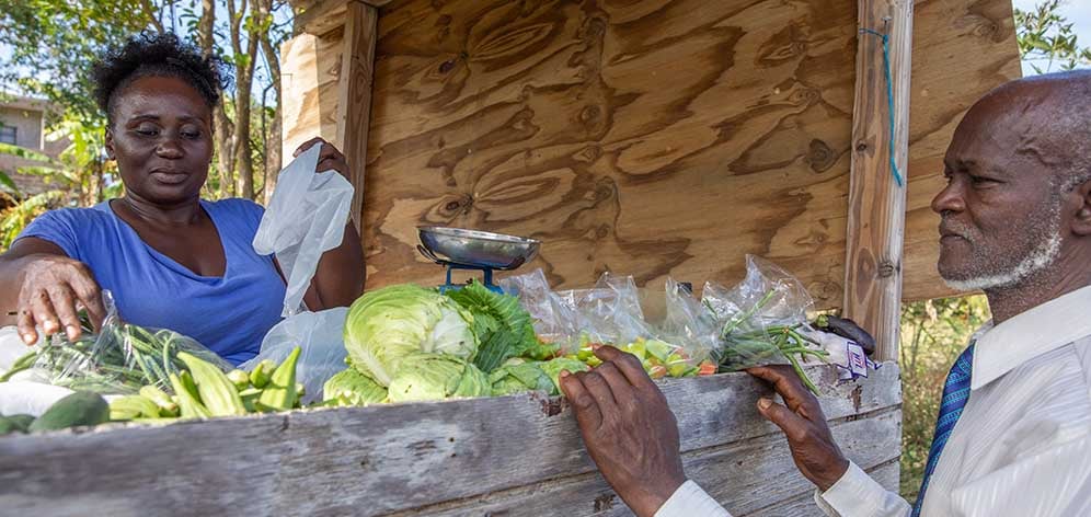 Noreen Francine is a farmer in Grenada benefitting from assistance from CABI.