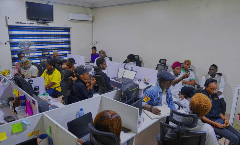 Journalists attend a brain-storming session in Abuja with Dubawa, a West African independent verification and fact-checking project. Photo courtesy of Dubawa.