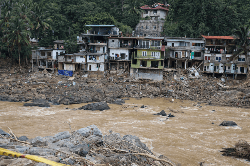 The floodwaters reached nearly 720,000 buildings, about one in every twelve buildings in the country, according to the UNDP. Copyright Aerial Vids SL Drona