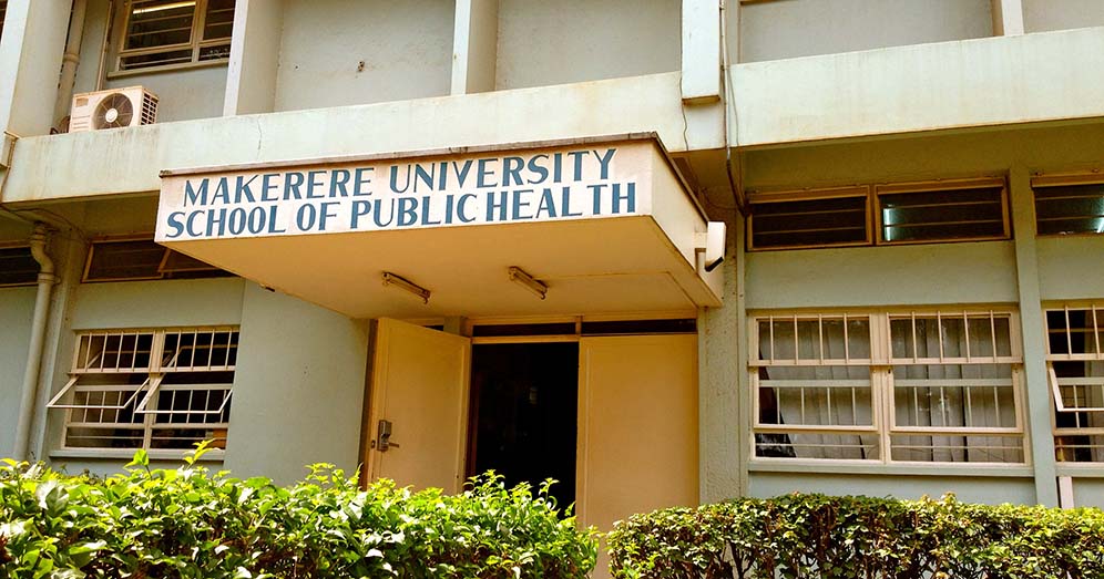 Entrance to Makarere University, including the School of Public Health.