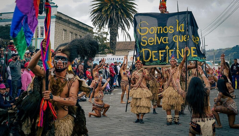 Indigenous communities urge recognition of land rights as extractive industries threaten millions of hectares of forest.